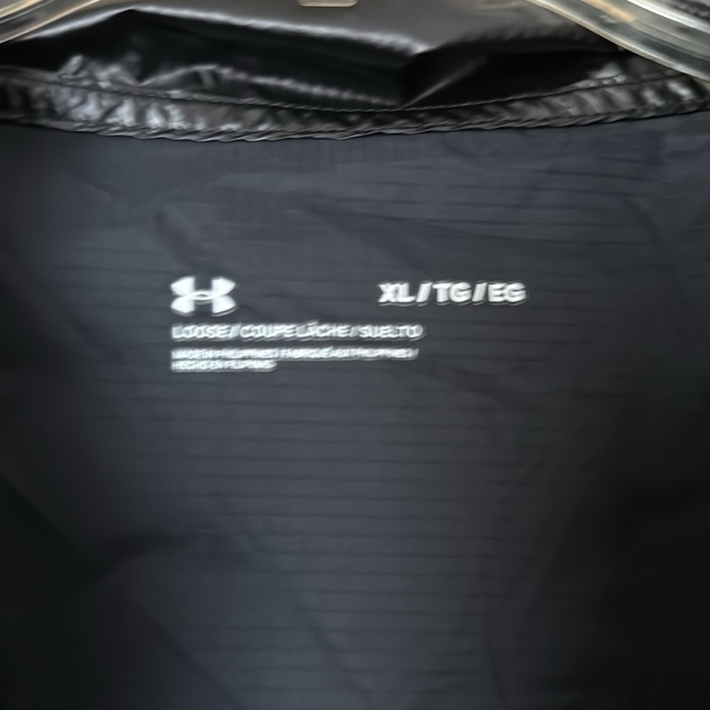 Under Armour Storm Metallic Black Windbreaker Jacket EUC Sz XL - Picture 7 of 10